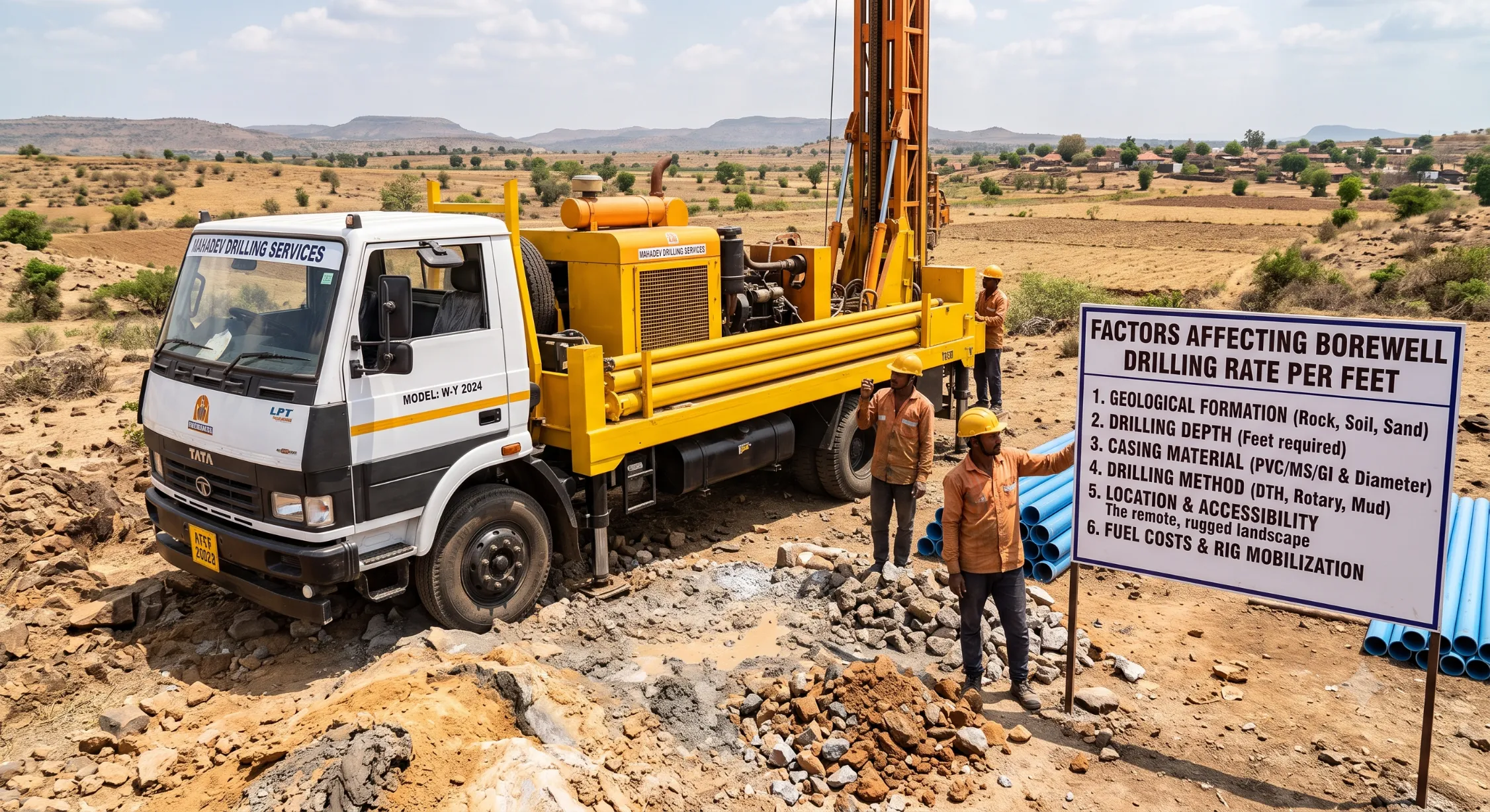 Borewell Drilling Per Feet Rate and Costing: Everything You Need to Know