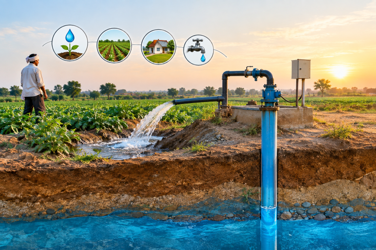 Water Needs and Borewell Dependence in Vadodara District