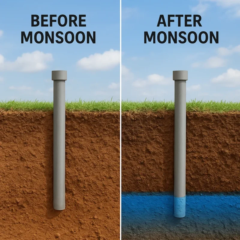 Groundwater Levels Before and After Monsoon Impacts on Borewells e1785123865659