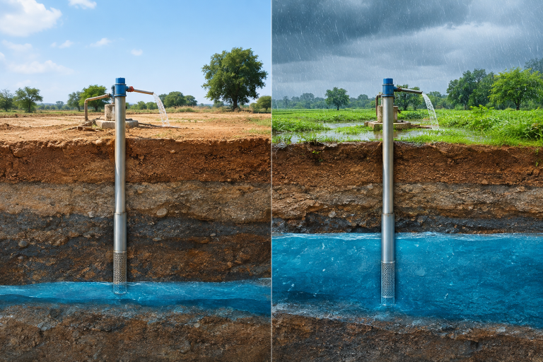 Understanding Groundwater Levels Before and After Monsoon: Impacts on Borewells