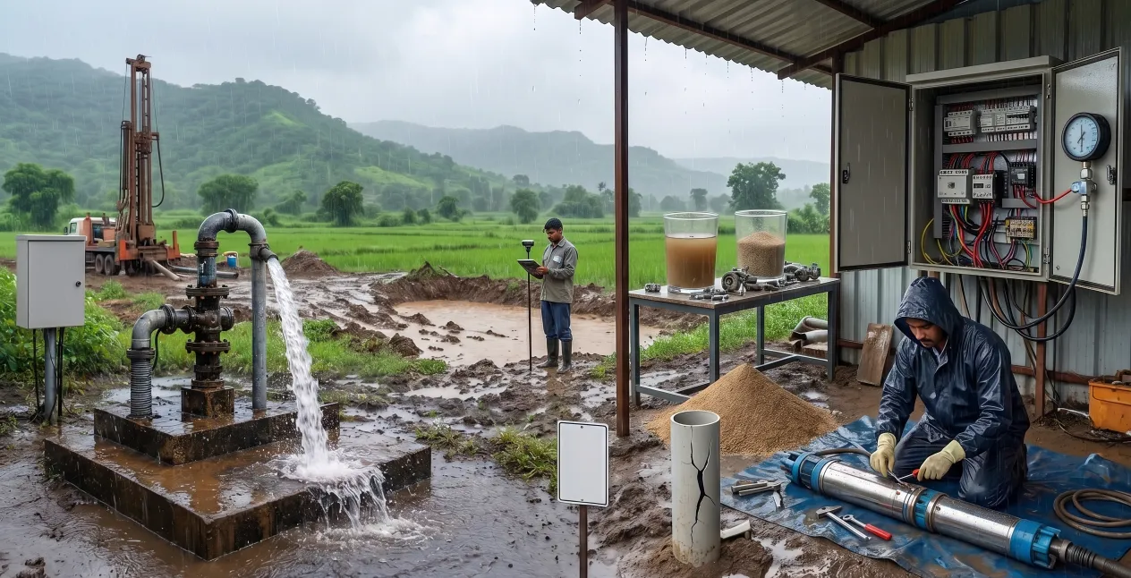 10 Common Borewell Problems During the Monsoon Season and Their Expert Solutions