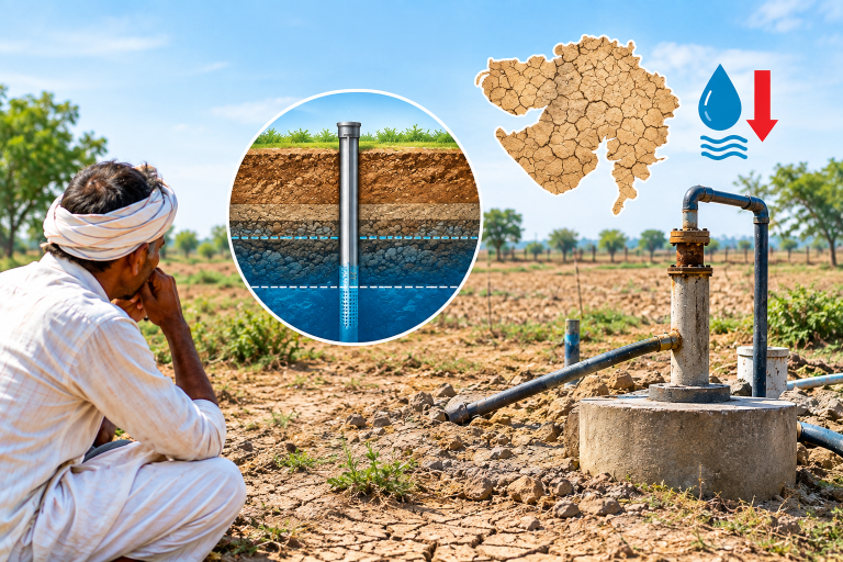Falling Groundwater Levels in Gujarat: What It Means for Your Borewell & How to Respond